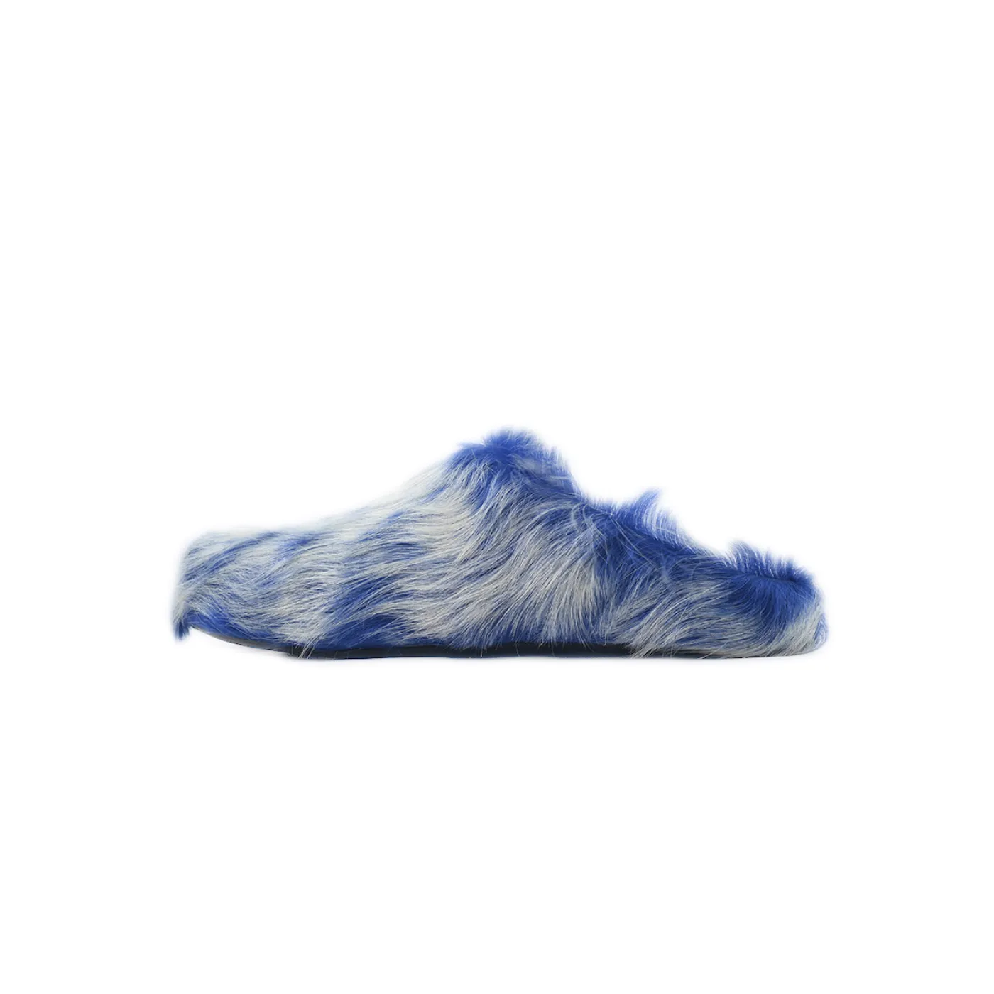Marni Long-hair Calfskin Fussbett Tie Dye White Blue