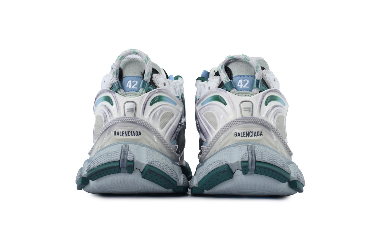 Balenciaga Runner Sneaker White Green Blue 772774 W3RMU 9034 - ogsneaker