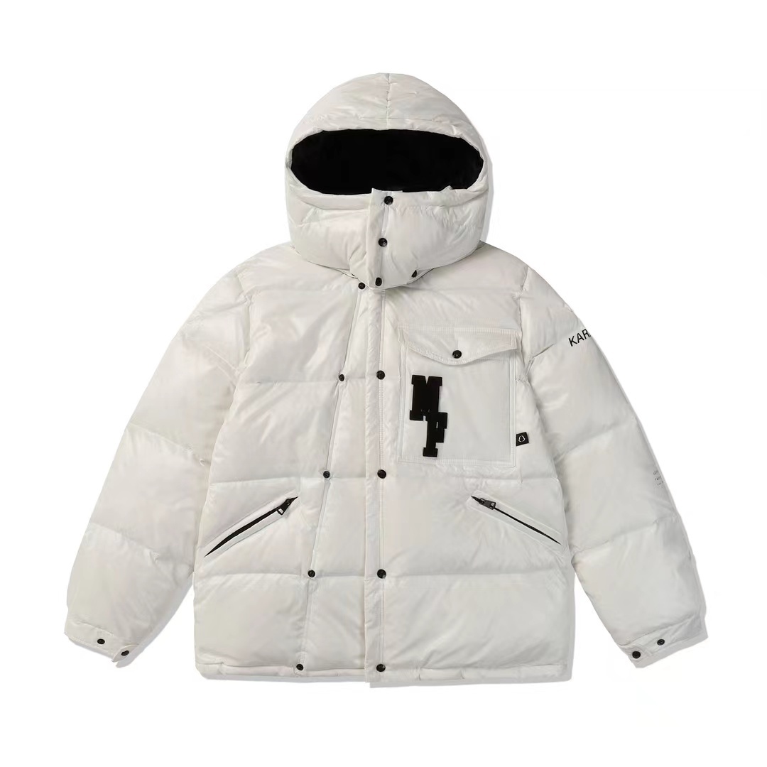 Moncler Maya Short Down Jacket Black White Yellow