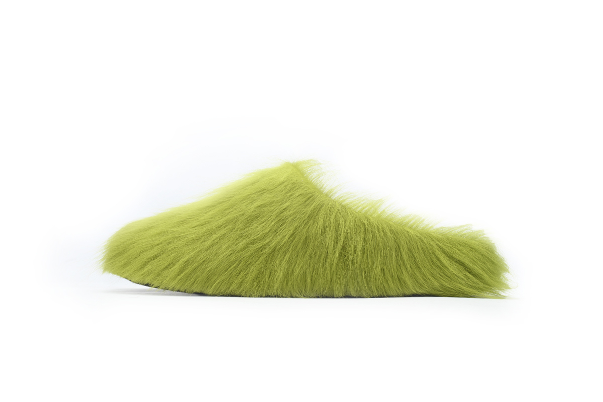 Marni Loafers Long-hair Calfskin Fussbett Sabot Green