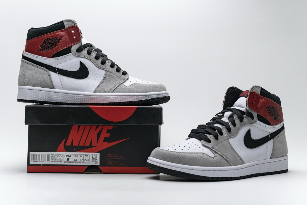 Air Jordan 1 High Smoke Grey Red 555088-126
