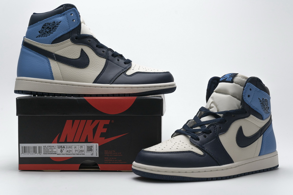 Jordan 1 Retro High Obsidian UNC 555088-140