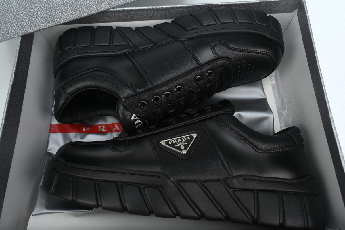 Prada Leather Sneakers Black