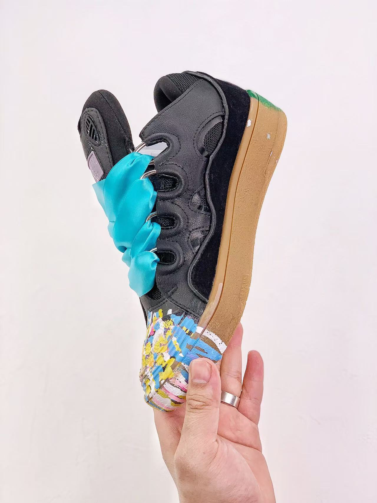 Lanvin Leather Curb Gallery Dept. Black Multi
