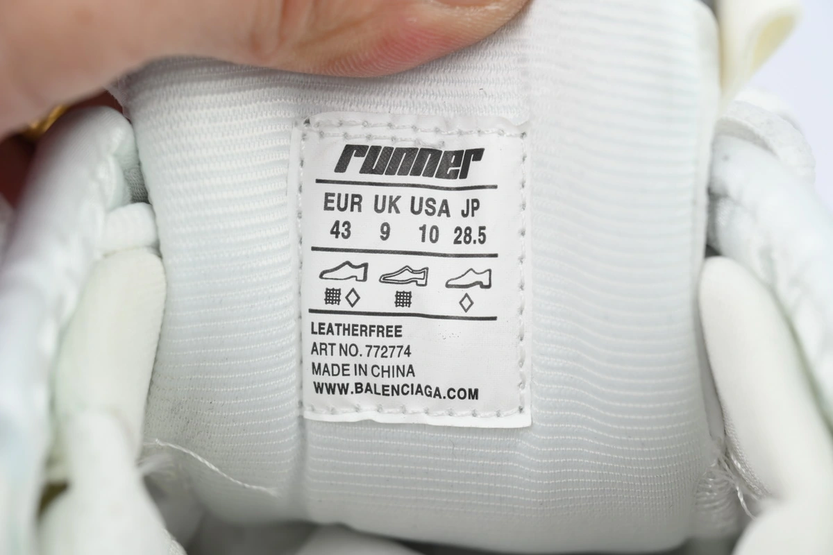Balenciaga Runner Sneaker Grey White Black 772774 W3RNY 9012 - ogsneaker