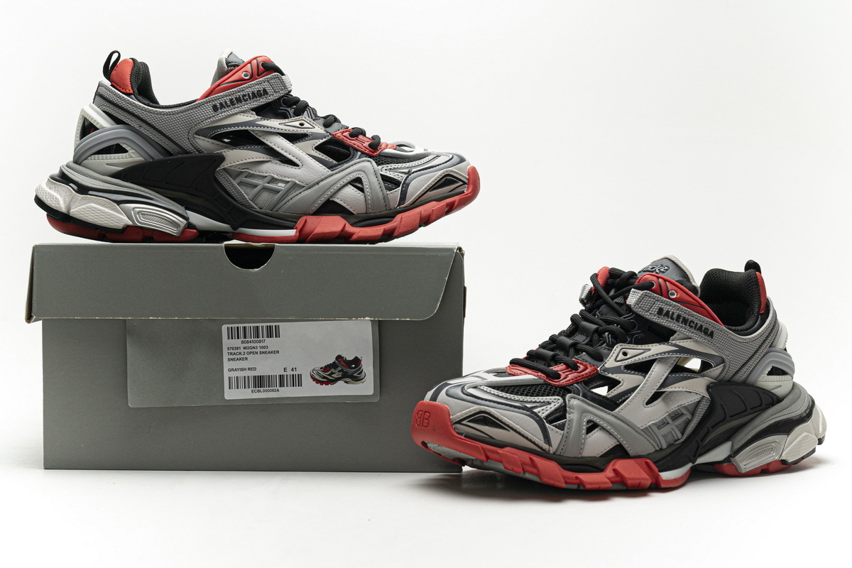 Balenciaga Track 2 Sneaker Grey Red 570391 W2GN3 1003 - ogsneaker