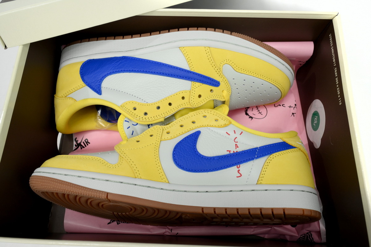 Travis Scott x Air Jordan 1 Low OG Canary DZ4137-700