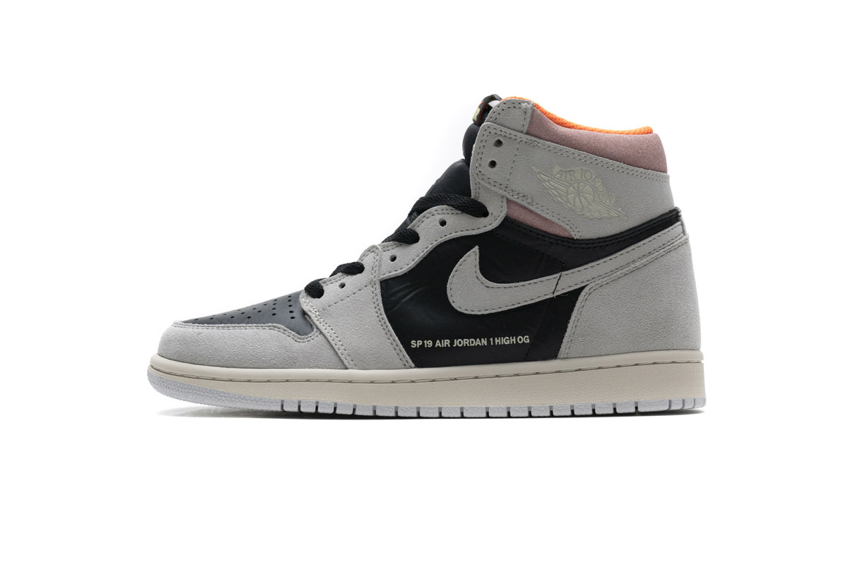 Jordan 1 Retro High Neutral Grey Hyper Crimson 555088-018