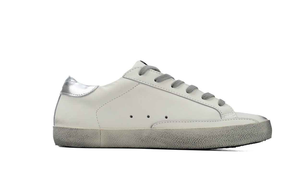 Golden Goose Super Star White Silver Star Glitter