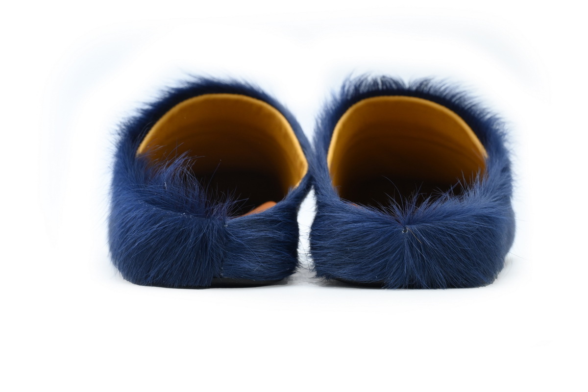 Marni Loafers Long-hair Calfskin Fussbett Dark Blue