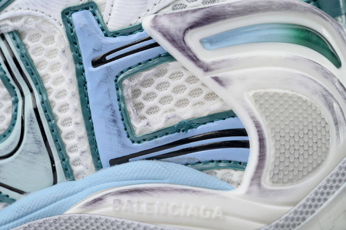 Balenciaga Runner Sneaker White Green Blue 772774 W3RMU 9034 - ogsneaker