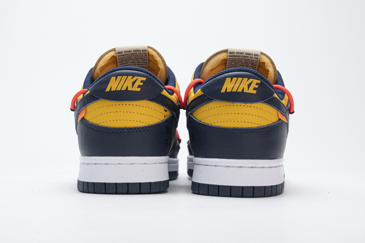 OFF WHITE X Nike Dunk SB Low White Michigan CT0856-700
