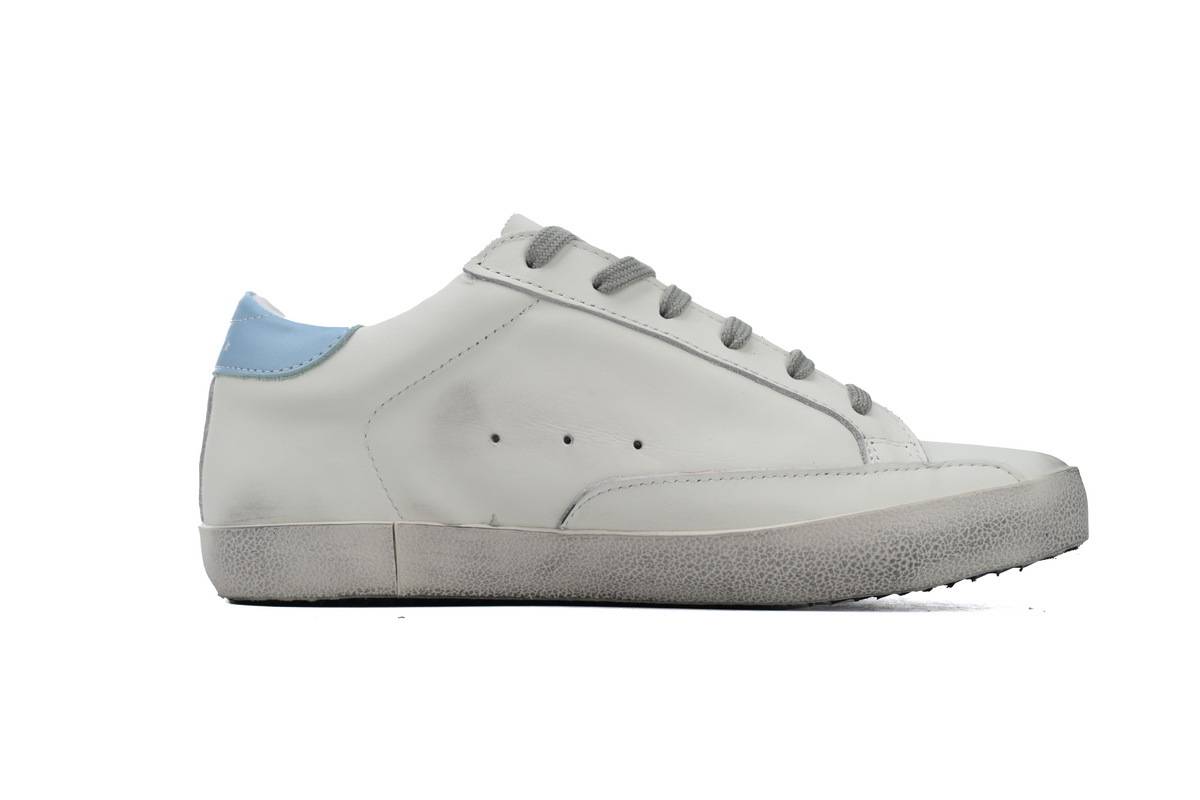 Golden Goose Super Star White Red Blue Heel Glitter
