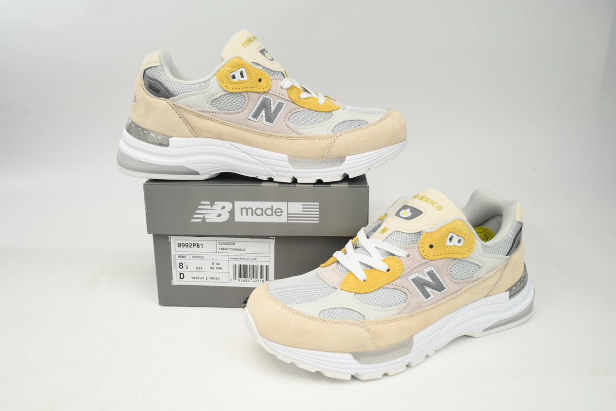 New Balance 992 Gray White Yellow M992PB1
