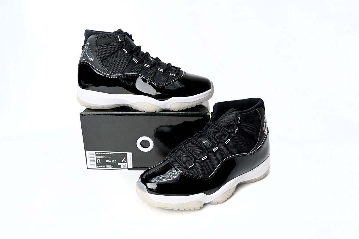 Air Jordan 11 25th Anniversary Black Silver Eyelets CT8012-011 - ogsneaker