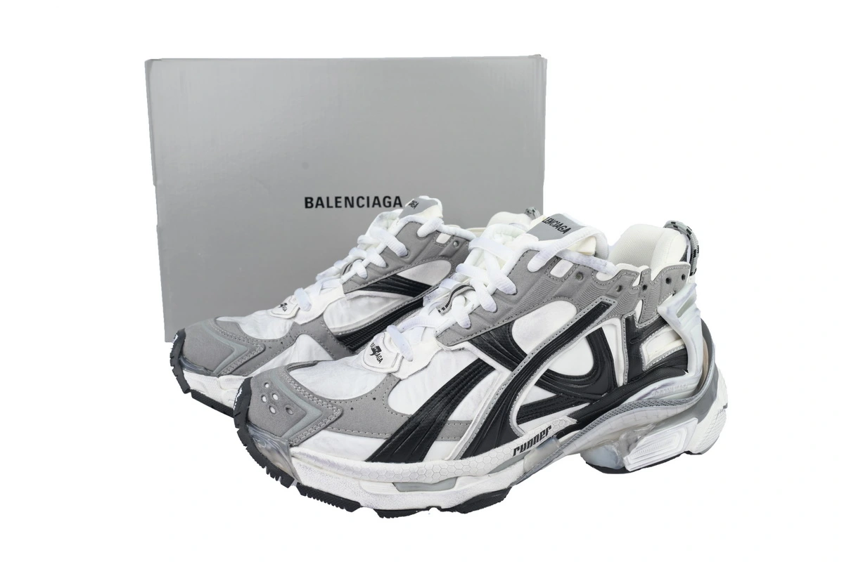 Balenciaga Runner Sneaker Grey White Black 772774 W3RNY 9012 - ogsneaker