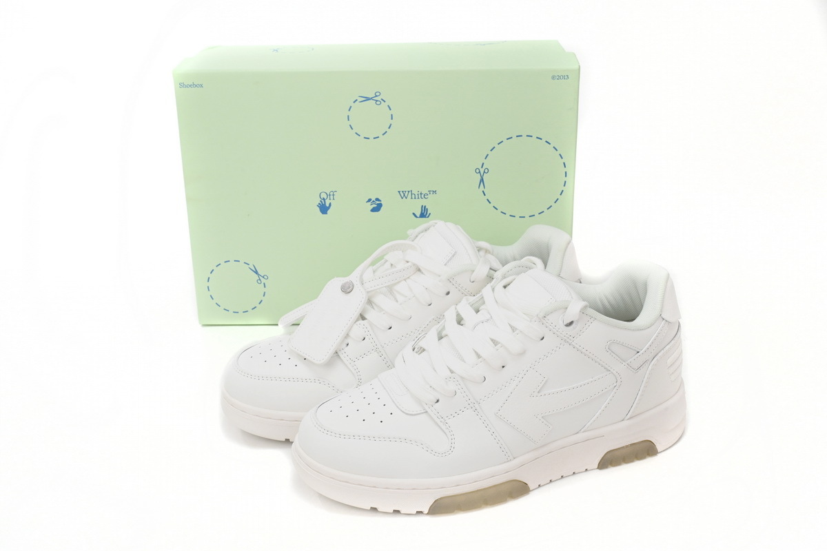 OFF WHITE Out Of Office OOO Low Tops Triple White OMIA189 C99LEA00 10100