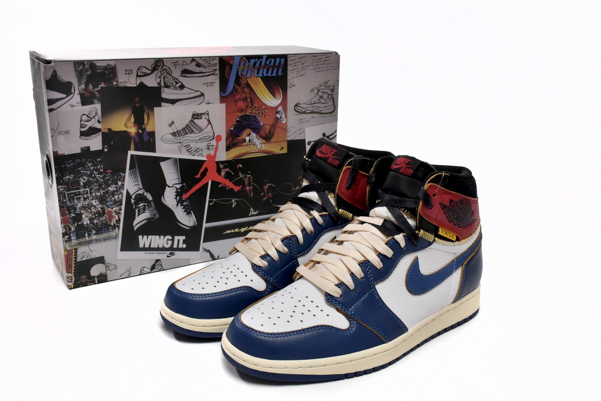 Union X Air Jordan 1 OG Hi Retro Blue Toe BV1300-146 - ogsneaker
