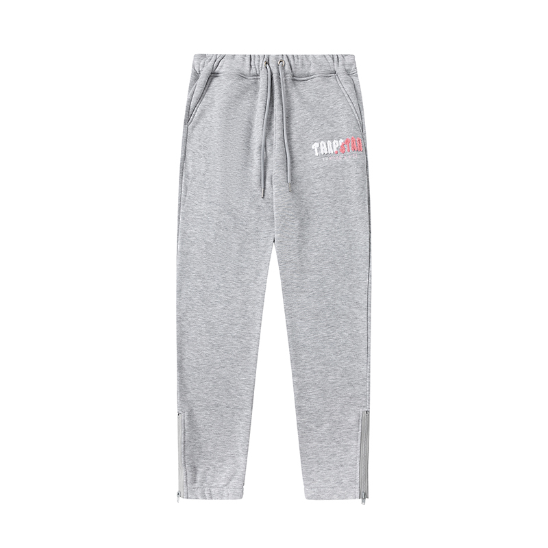 Trapstar Decoded Chenille Hoodie Tracksuit Black Grey Pink 8871