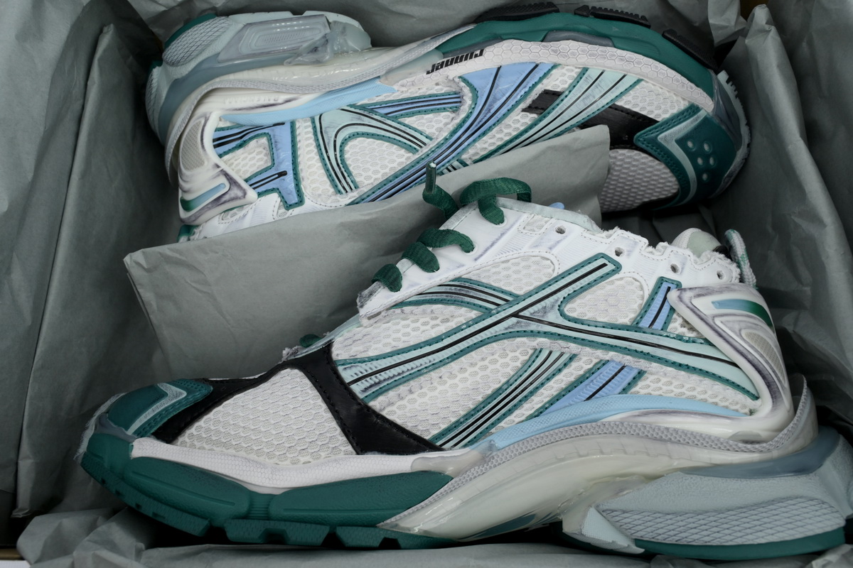 Balenciaga Runner Sneaker White Green Blue 772774 W3RMU 9034 - ogsneaker
