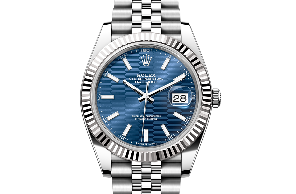 Rolex Datejust 41 Oyster-41 mm-Oystersteel White Gold Reference 126334 m126334-0032