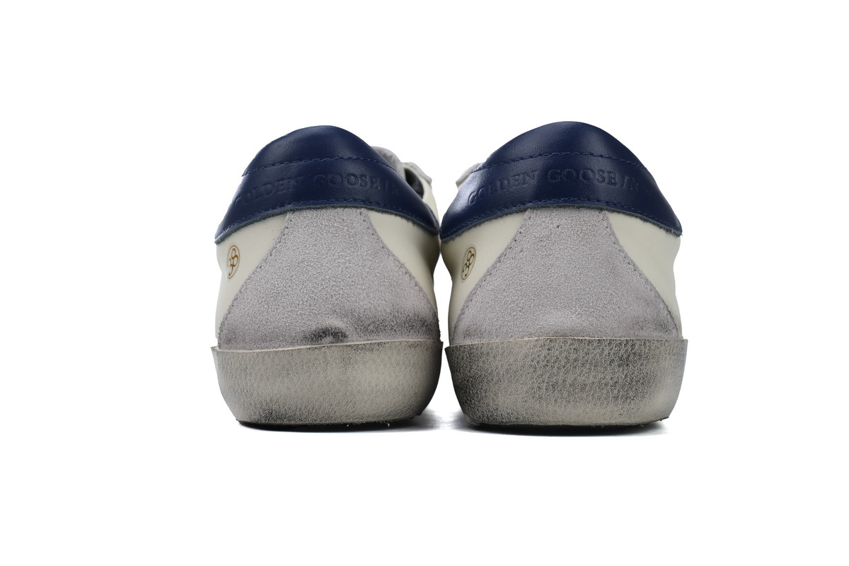 Golden Goose Super Star White Dark Blue Heel
