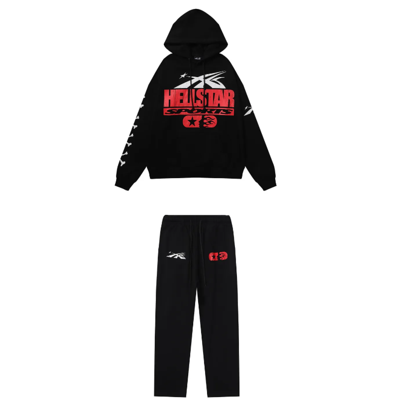 Hellstar If You Dont Like Us Beat Us Hoodie & Sweatpants Set Black