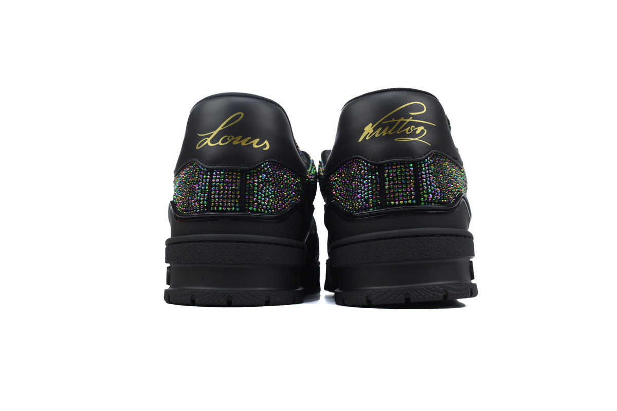 Louis Vuitton Trainer Black Rhinestones 1A815H