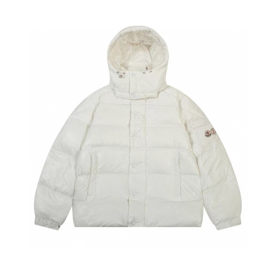 Moncler Maya Short Down Jacket Black White