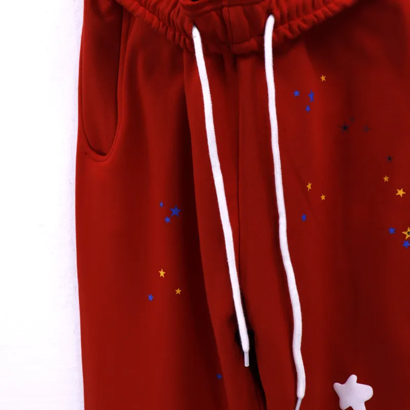 Sp5der Sweatpants Red