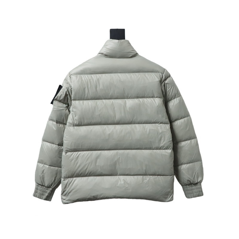 Moose Knuckles 09 Gold Scissors Stand Collar Large Plaid Down Jacket Grey - ogsneaker