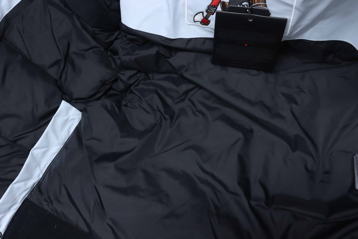 Moose Knuckles-Style Multi-Pocket Down Jacket Blue