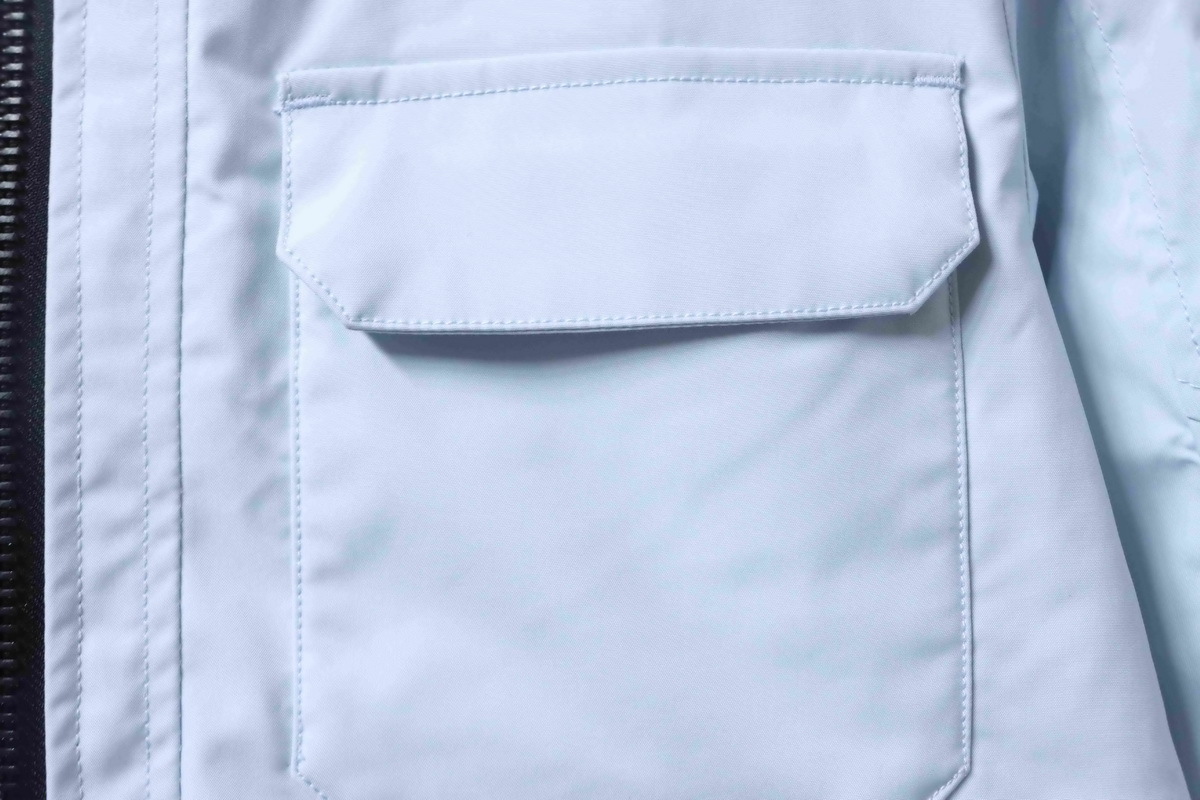 Moose Knuckles-Style Multi-Pocket Down Jacket Blue