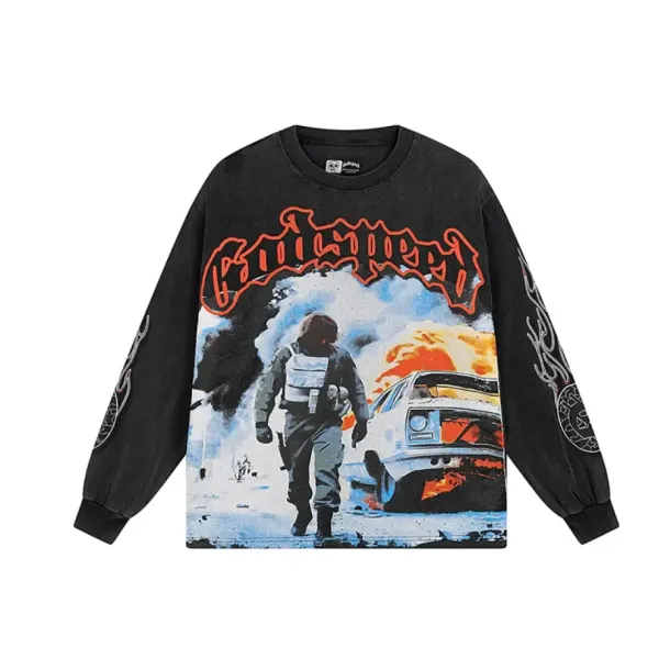 Godspeed Khaos Long Sleeve T-Shirt #1098 Black Wash