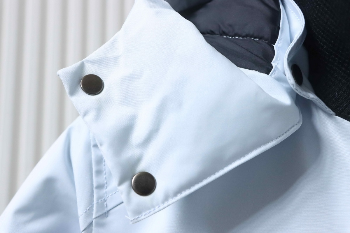 Moose Knuckles-Style Multi-Pocket Down Jacket Blue