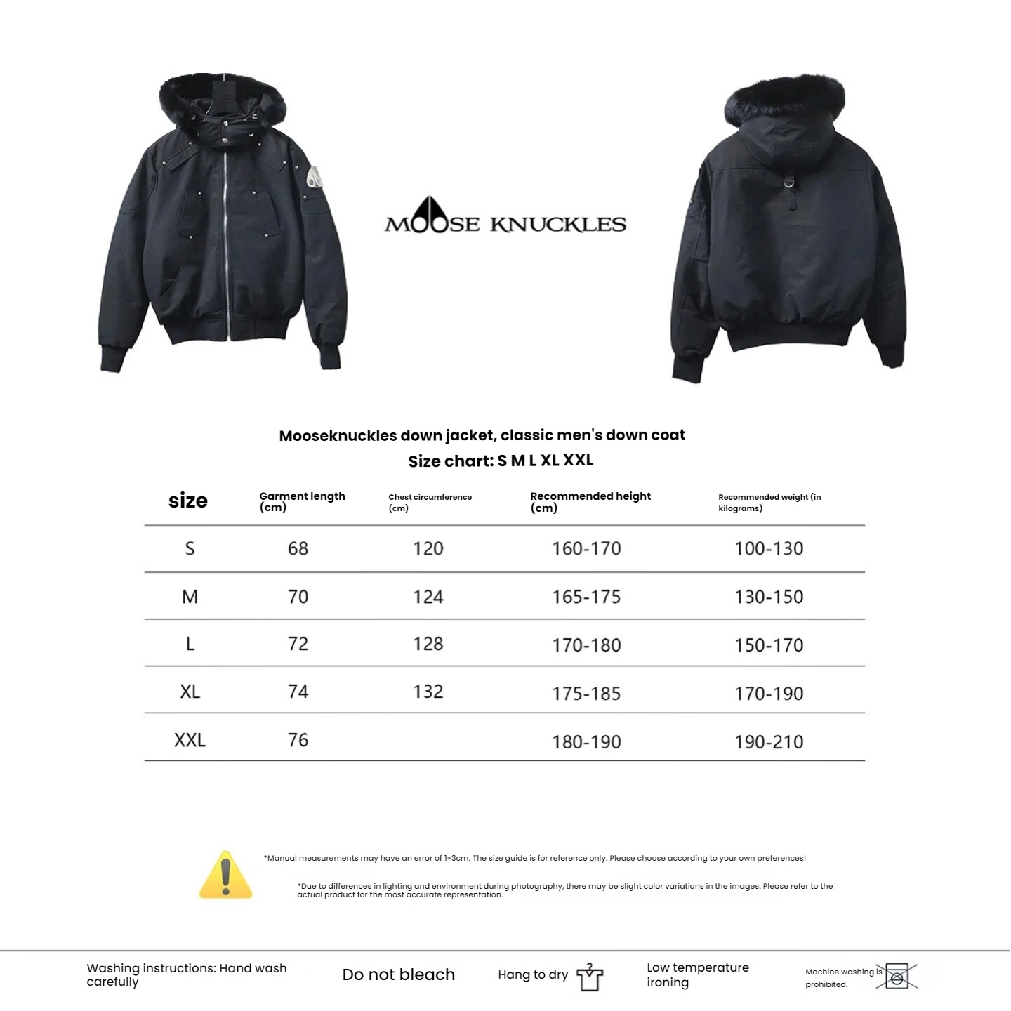 Moose Knuckles ORIGINAL 3Q FUR Down Jacket Coat Balck/ White/ Blue/ Red