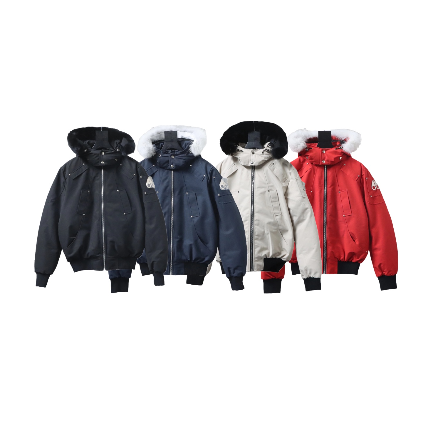 Moose Knuckles ORIGINAL 3Q FUR Down Jacket Coat Balck/ White/ Blue/ Red