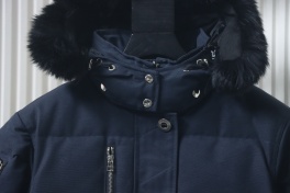 Moose Knuckles 3Q Puffer Women Down Jacket Black/ White/ Blue