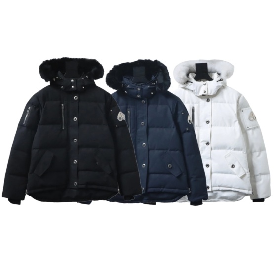 Moose Knuckles 3Q Puffer Women Down Jacket Black/ White/ Blue