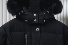 Moose Knuckles 3Q Puffer Women Down Jacket Black/ White/ Blue