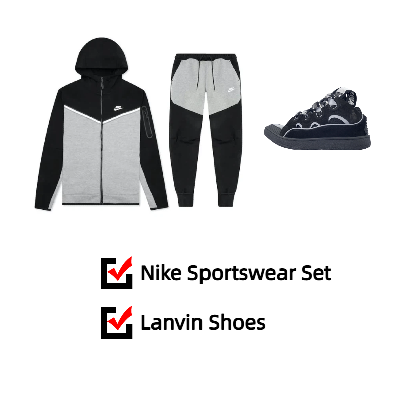 $259 for Any Nike Sportswear Set+ Lanvin Curb Sneaker White Black