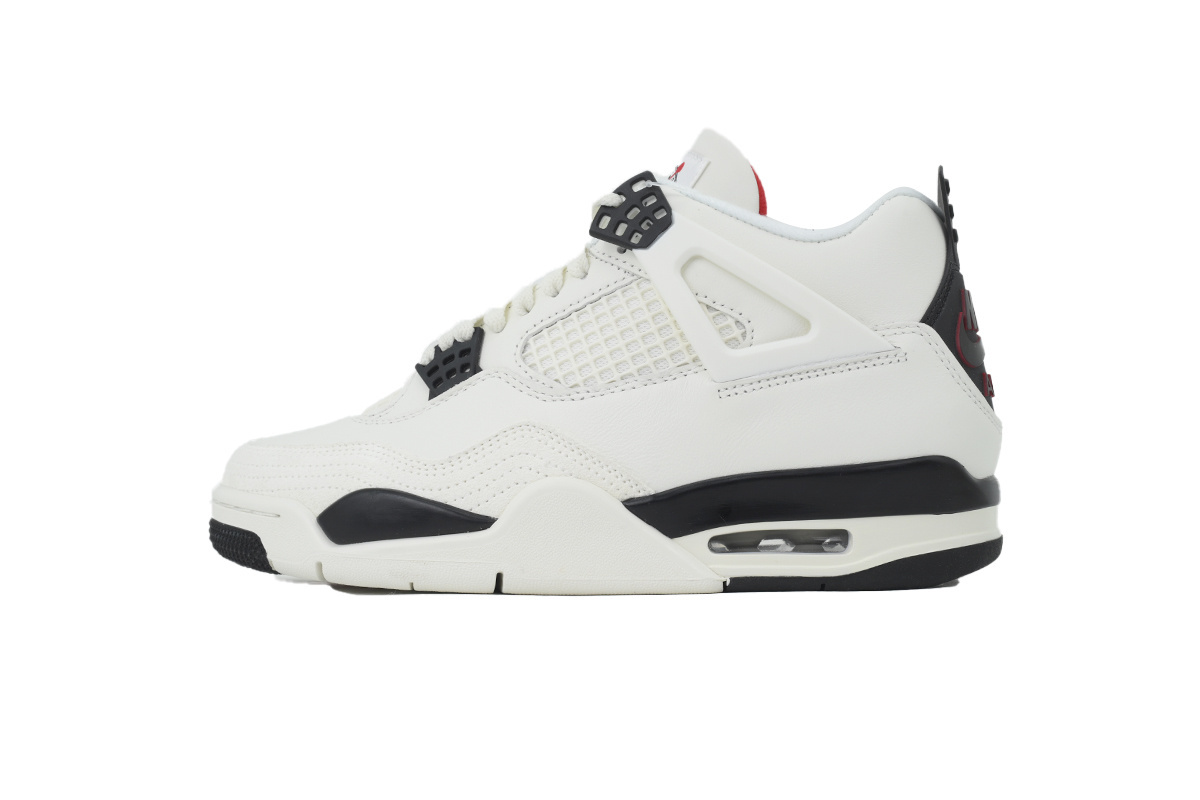 Air Jordan 4 Retro White Black And Red