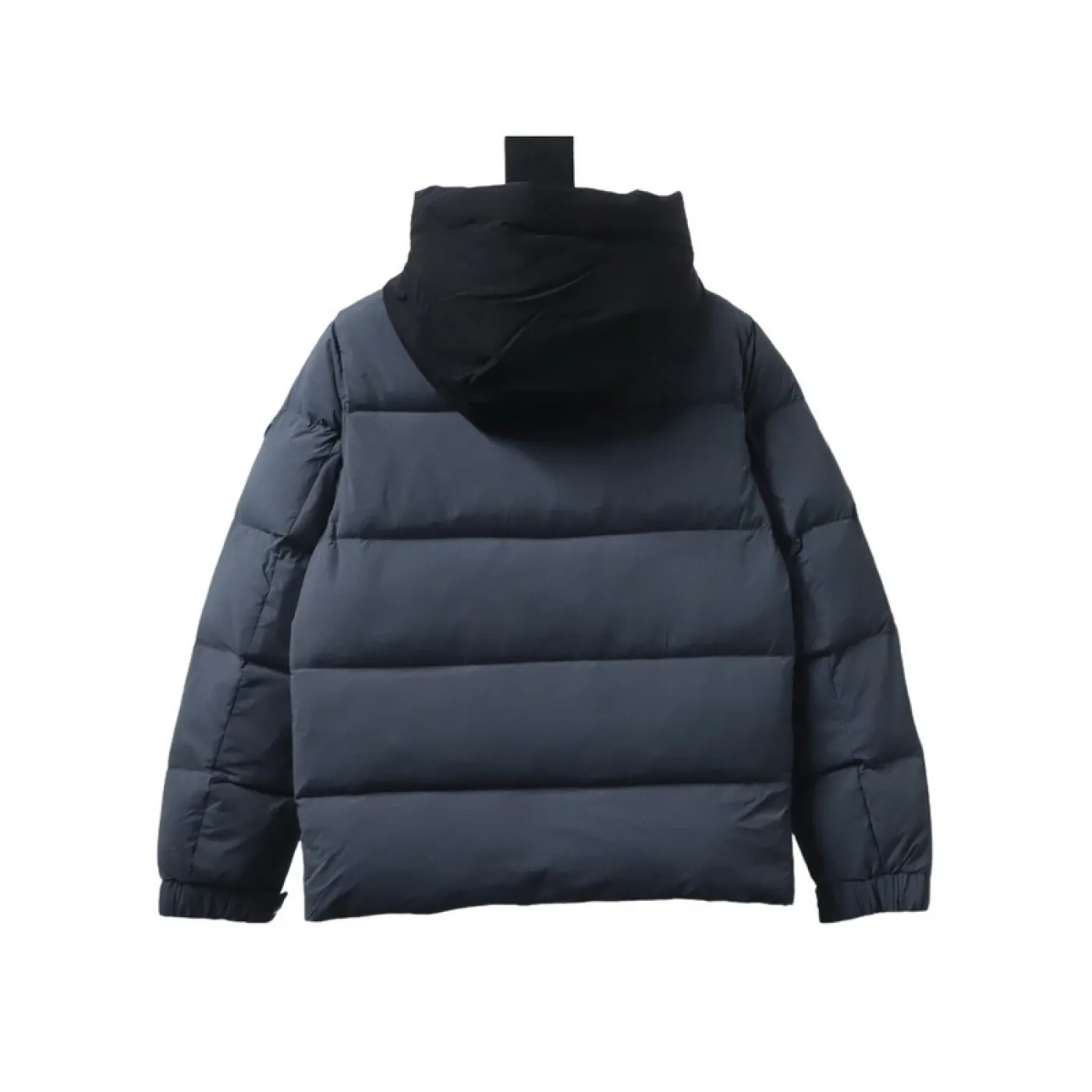 Moncler Black-Gray Madeira Hooded Short Down Jacket