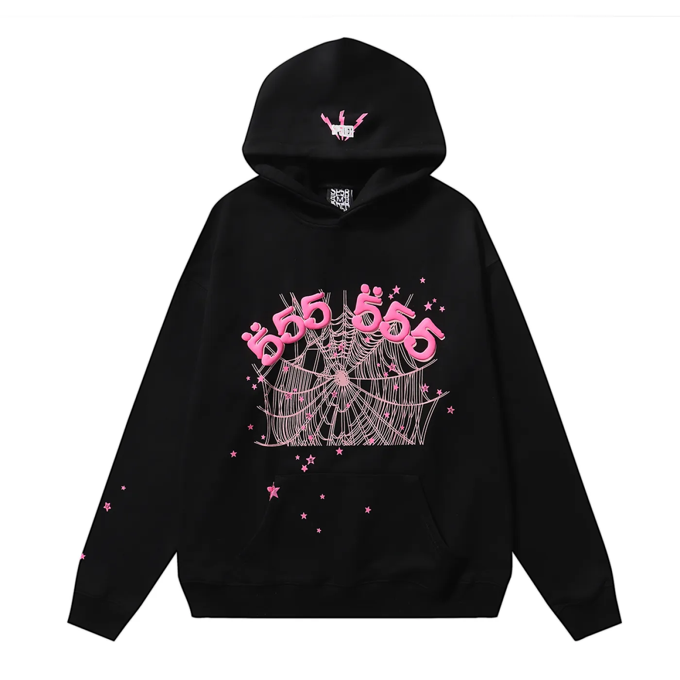 Sp5der Angel Number Hoodie & Sweatpant Set Black