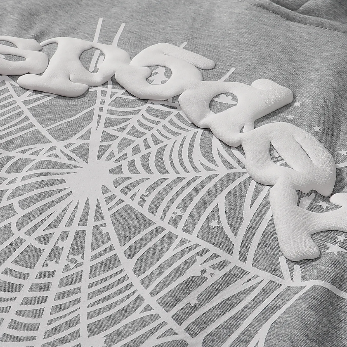 Sp5der OG Web Hoodie & Sweatpant Set Grey