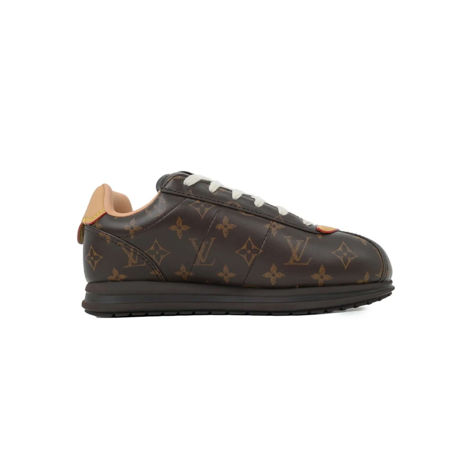 LV BUTTERSOFT Sneaker Lambskin/Plain Calf x Nigo Dark Brown Monogram Pattern - ogsneaker