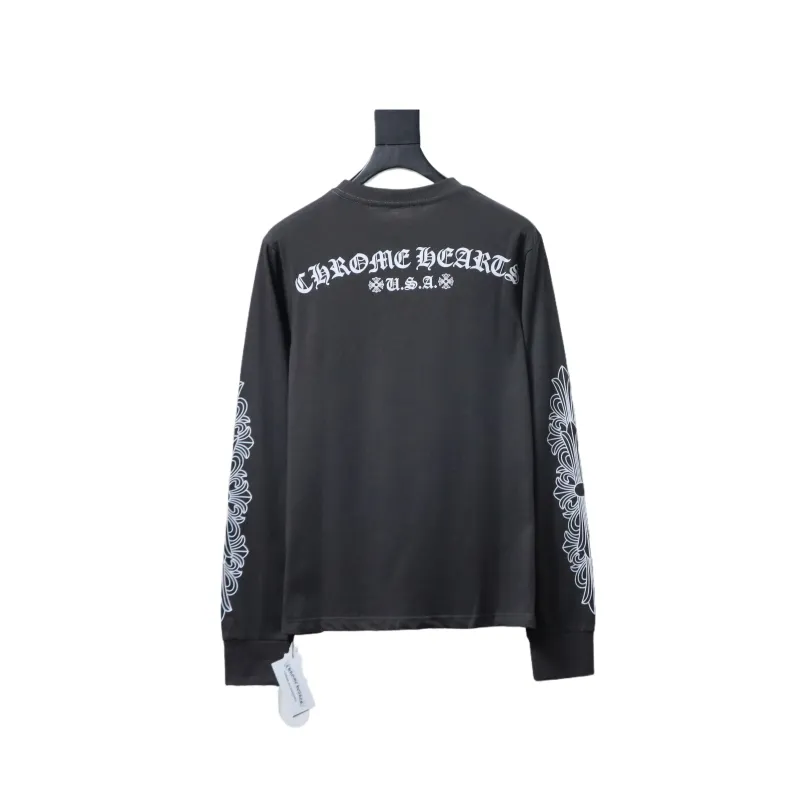 Chrome Hearts Matty Boy Shoulder Logo Crewneck Dark Gray - ogsneaker