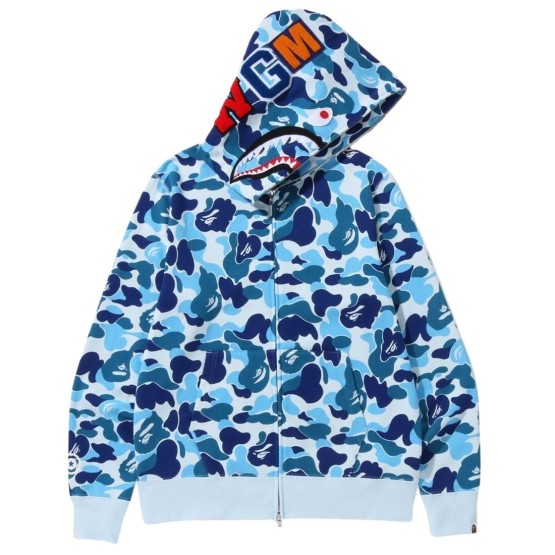 BAPE ABC Camo Shark Zip Blue Hoodie X Jordan 11 Retro Legend Blue (2024) CT8012-104 - ogsneaker