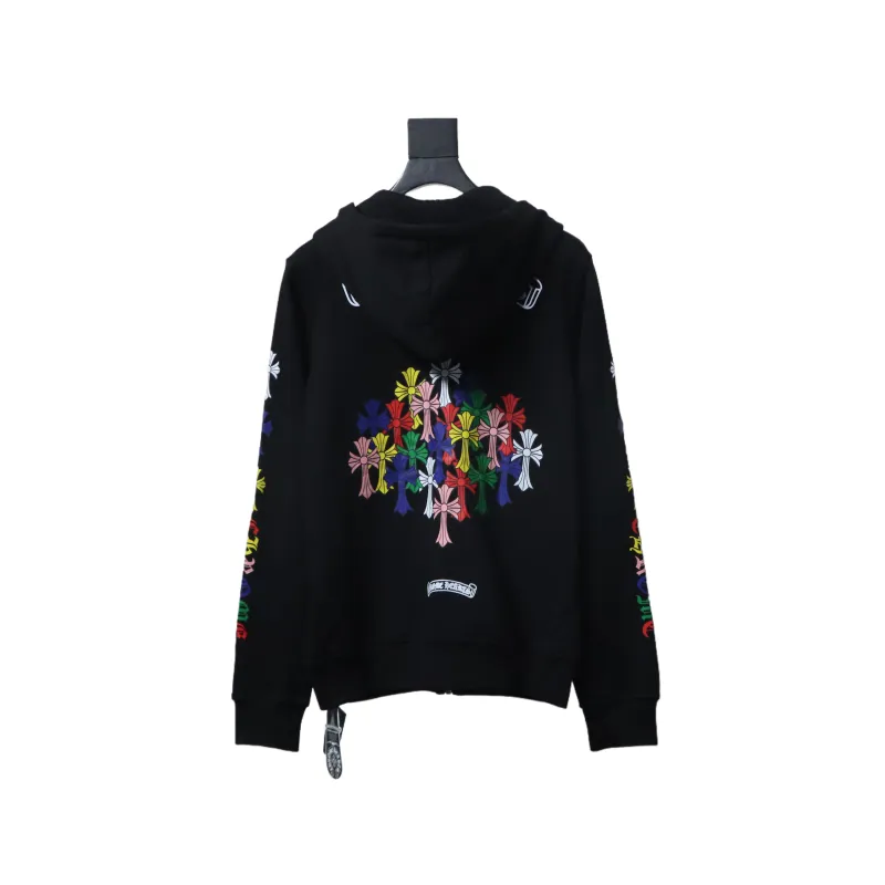 Chrome Hearts Multi Color Cross Hoodie Black - ogsneaker