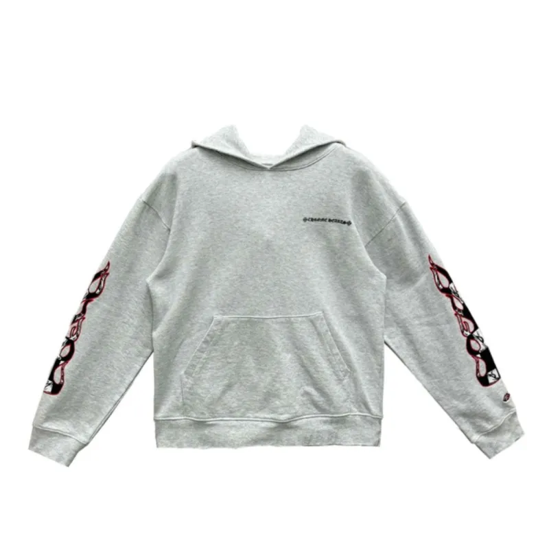 Chrome Hearts x Matty Boy Flames Hoodie 'Heather Grey' - ogsneaker